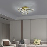 LED Plafondlamp Kristal Goud 48cm - 58% Korting
