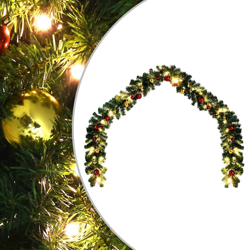 Kerstslinger met Ballen & LED-lampjes 5m - 45% Korting