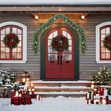 Kerstslinger met Ballen & LED-lampjes 5m - 45% Korting
