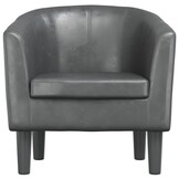 Kuipstoel van Kunstleer, Grijs - 61% Korting