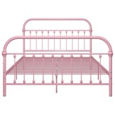 vidaXL Bedframe metaal roze 120x200 cm