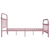 vidaXL Bedframe metaal roze 120x200 cm