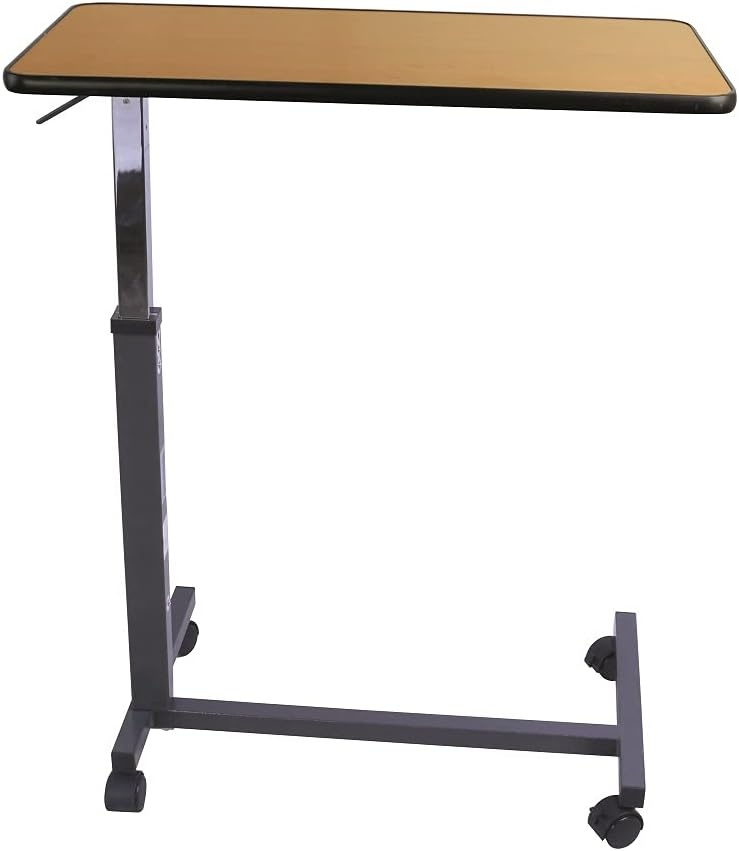 Identités Simplex Bed Table - Fixed Tray for People with Wheels with Brakes, Easy Setting, Ideal for Bed and Armchair, Tray 76.2 x 38.3 cm