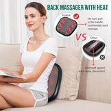 Snailax Shiatsu Voetmassageapparaat met warmtefunctie, voetwarmer met 18 kneedmassagekoppen, massageapparaat voor alle voetmaten, elektrisch voetmassageapparaat voor ontspanning, cadeaus voor mannen