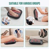 Snailax Shiatsu Voetmassageapparaat met warmtefunctie, voetwarmer met 18 kneedmassagekoppen, massageapparaat voor alle voetmaten, elektrisch voetmassageapparaat voor ontspanning, cadeaus voor mannen