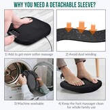 Snailax Shiatsu Voetmassageapparaat met warmtefunctie, voetwarmer met 18 kneedmassagekoppen, massageapparaat voor alle voetmaten, elektrisch voetmassageapparaat voor ontspanning, cadeaus voor mannen
