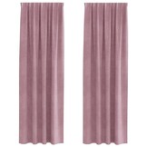 Donkerroze Fluwelen Gordijnen 2 stuks 140x245cm - 33% Korting