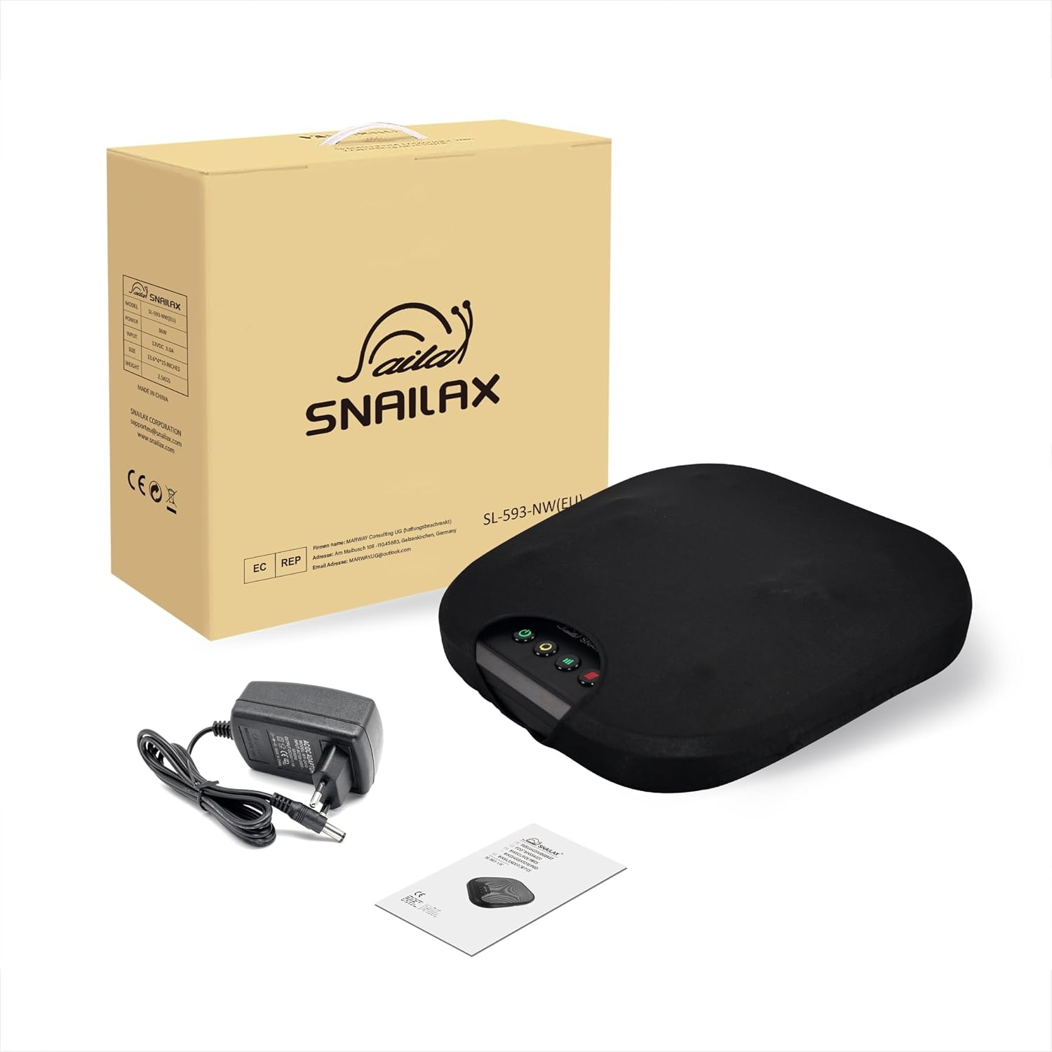 Snailax Shiatsu Voetmassageapparaat met warmtefunctie, voetwarmer met 18 kneedmassagekoppen, massageapparaat voor alle voetmaten, elektrisch voetmassageapparaat voor ontspanning, cadeaus voor mannen