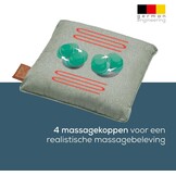 Beurer MG 139 Accu-massagekussen met warmtefunctie, draadloos Shiatsu-massagekussen, inschakelbare warmte, gemaakt van gerecycled materiaal, machinewasbaar, automatische uitschakeling, 40 x 40 cm,