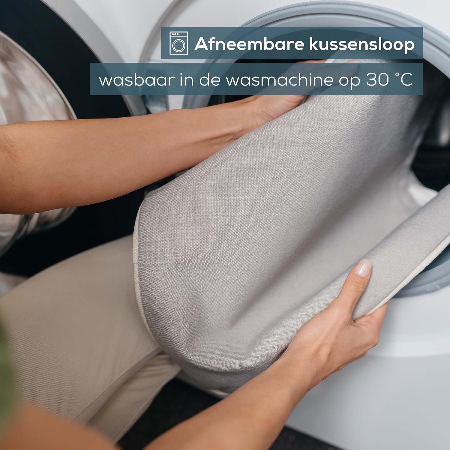 Beurer MG 139 Accu-massagekussen met warmtefunctie, draadloos Shiatsu-massagekussen, inschakelbare warmte, gemaakt van gerecycled materiaal, machinewasbaar, automatische uitschakeling, 40 x 40 cm,