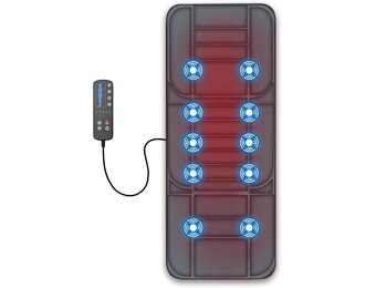 Snailax Full Body Massage Mat with Heat, Massage Pad with 5 Massage Modes & 3 Vibration Levels, Back Massagers for Back Pain Relief, Massage Mattress with Auto Shut Off, Gifts for Women, Men