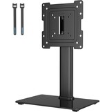 BONTEC TV Standaard Universele Monitor Voet voor 17-43 Inch LCD LED OLED Plasma TV, Verstelbaar in Hoogte met 50° Draaischarnier, Max VESA 200x200, Tot 45KG, Zwart