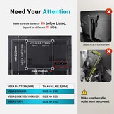 BONTEC TV Standaard Universele Monitor Voet voor 17-43 Inch LCD LED OLED Plasma TV, Verstelbaar in Hoogte met 50° Draaischarnier, Max VESA 200x200, Tot 45KG, Zwart