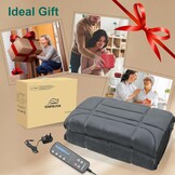 Snailax Full Body Massage Mat with Heat, Massage Pad with 5 Massage Modes & 3 Vibration Levels, Back Massagers for Back Pain Relief, Massage Mattress with Auto Shut Off, Gifts for Women, Men