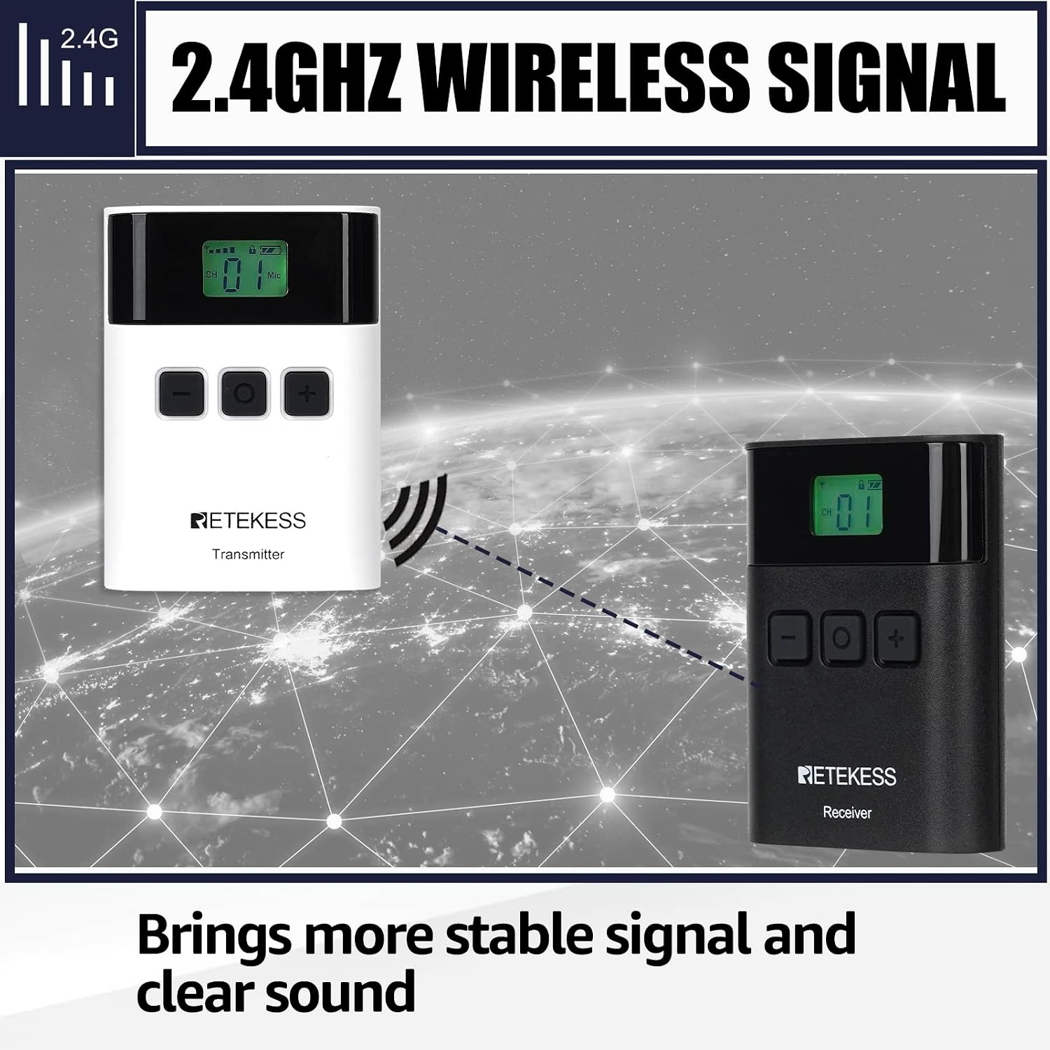 Retekess TT122 Tour Guide System, 2.4G Visitor Audio Guide System, Language Interpretations System, Church Translation System for Tourism, Factory, Conference, Museum