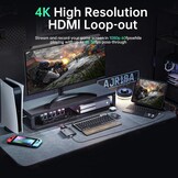 Video Capture Card, Audio Video Capture Card, USB 3.0 Capture Card 4K HDMI Loop-Out, 1080P 60FPS/2K 30FPS videospel-capture voor streaming, werkt voor PS5/Switch/camera/PC/OBS