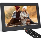 TSITSC 10.5 Inch Digital Photo Frame, 1280 x 720 IPS Screen, Electronic Picture Frame, Calendar/Clock Function/Music/Photo/Video Player with Remote Control, Supports USB/SD Card (Black)