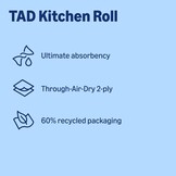 by Amazon Ultra Absorbent TAD Kitchen Roll, 32 Rolls (8 Packs of 4), 51 Sheets Per Roll, FSC Certified (Previously "Presto!") - Maat 32 Rolls (Pack of 8)