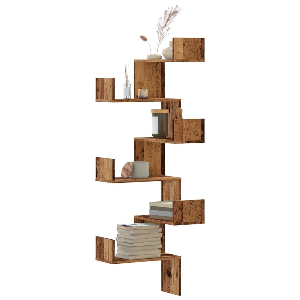 VidaXL Hoekwandschap 45x45x147 cm Oud Hout - 29% Korting