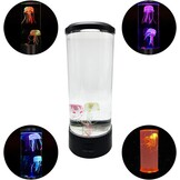 Kwallen Lava Lamp, LED-kleurveranderende nachtlampje met 2 kunstmatige kwallen, USB kwallen tank stemming licht cadeau voor kinderen thuis kantoor slaapkamer decor