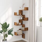 VidaXL Hoekwandschap 45x45x147 cm Oud Hout - 29% Korting