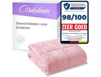 Dailydream Verzwaringsdeken voor kinderen - 90 x 120 cm - 2,5 kg - Roze