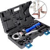 AMZCNC Hydraulische Krimptang Ø12-28mm Koper Pijp Crimper Loodgieters Krimpgereedschap voor Koper Pijp Pers met 5st Koper 12,15,18,22,28mm en 4st PEX-AL-PEX 16,20,26,32mm