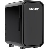 Enventor Minikoelkast 6 liter / 8 blikjes, AC + 12V DC-voeding, draagbare koeler en warmer, kleine koelkast voor slaapkamers, auto, huidverzorging, fruit en dranken, zwart