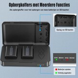 JYJZPB NP-FW50 Vervangende Batterij en laderset Dual Channel Compatibel voor Sony Alpha A6000 A6400 A6500 A6300 A6100 ZV-E10 A7 A7II A7RII A7SII A7S A7S2 A7R A7R2 A5100 Camera Batterijen en Oplader