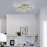 Dimbare Gouden Kristallen Plafondlamp 52 cm (K9 Kristal) - 58% Korting
