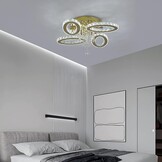 Dimbare Gouden Kristallen Plafondlamp 52 cm (K9 Kristal) - 58% Korting