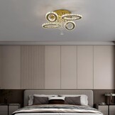 Dimbare Gouden Kristallen Plafondlamp 52 cm (K9 Kristal) - 58% Korting