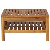 vidaXL Loungeset 2-delig Acaciahout met Donkergrijze Kussens - 65% Korting!