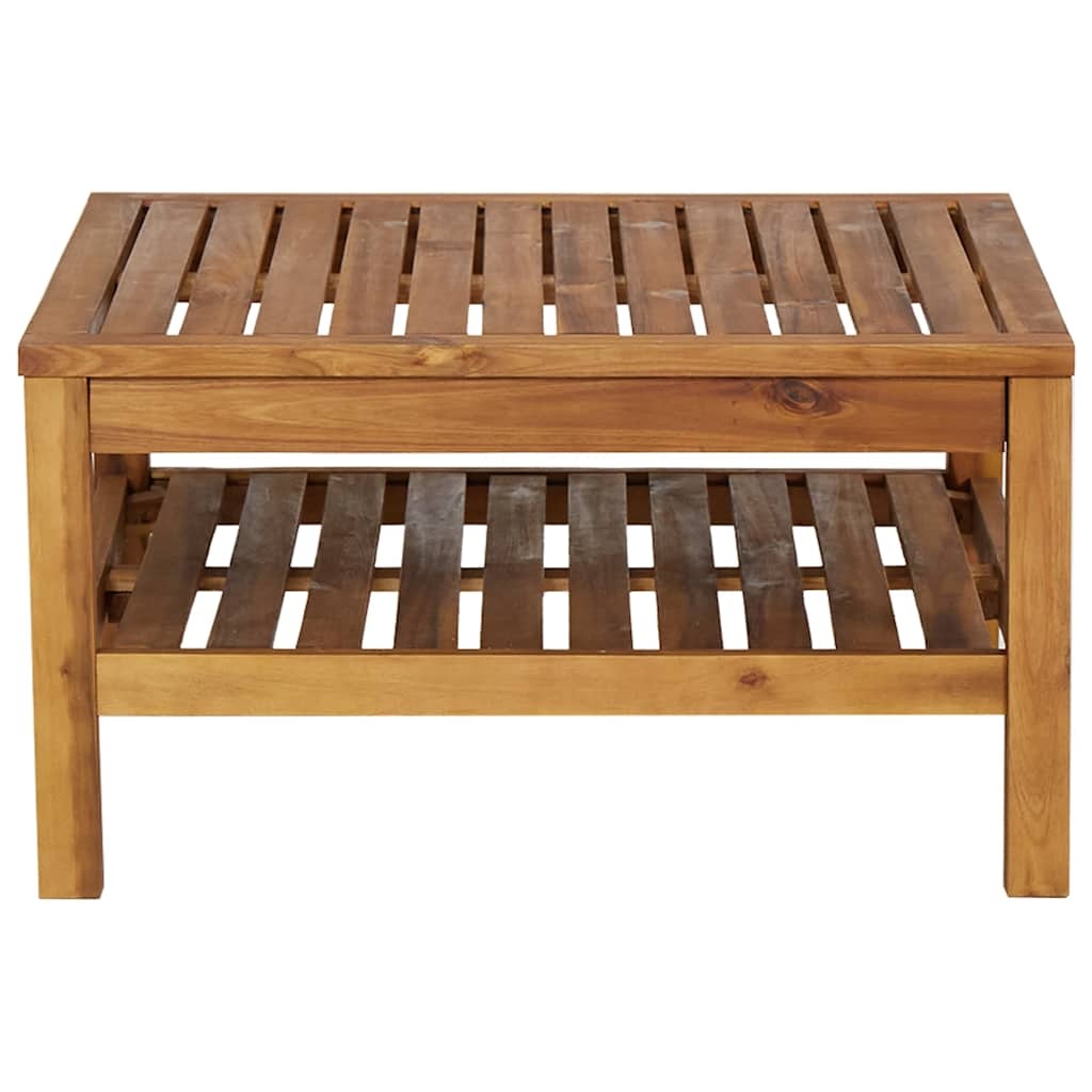vidaXL Loungeset 2-delig Acaciahout met Donkergrijze Kussens - 65% Korting!