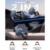 LISEN Magsafe Car Mount 15 W Telefoonhouder Auto met Inductieve Snellaadfunctie, Car Phone Holder compatibel met MagSafe Fast Wireless Charger voor iPhone 15 14 13/iPad/Samsung/Xiaomi