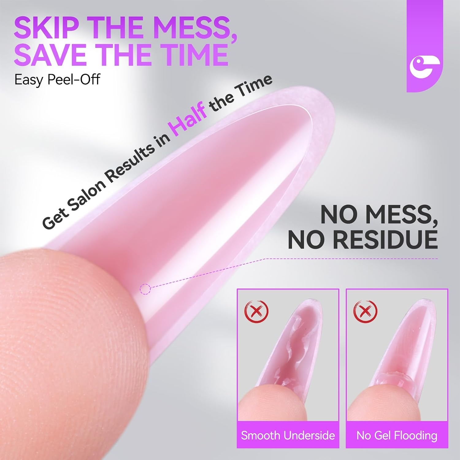 Dubbele Nagelvormen voor Gel: Sandwich Design, 240 Stuks, 15 Maten (57% Korting)