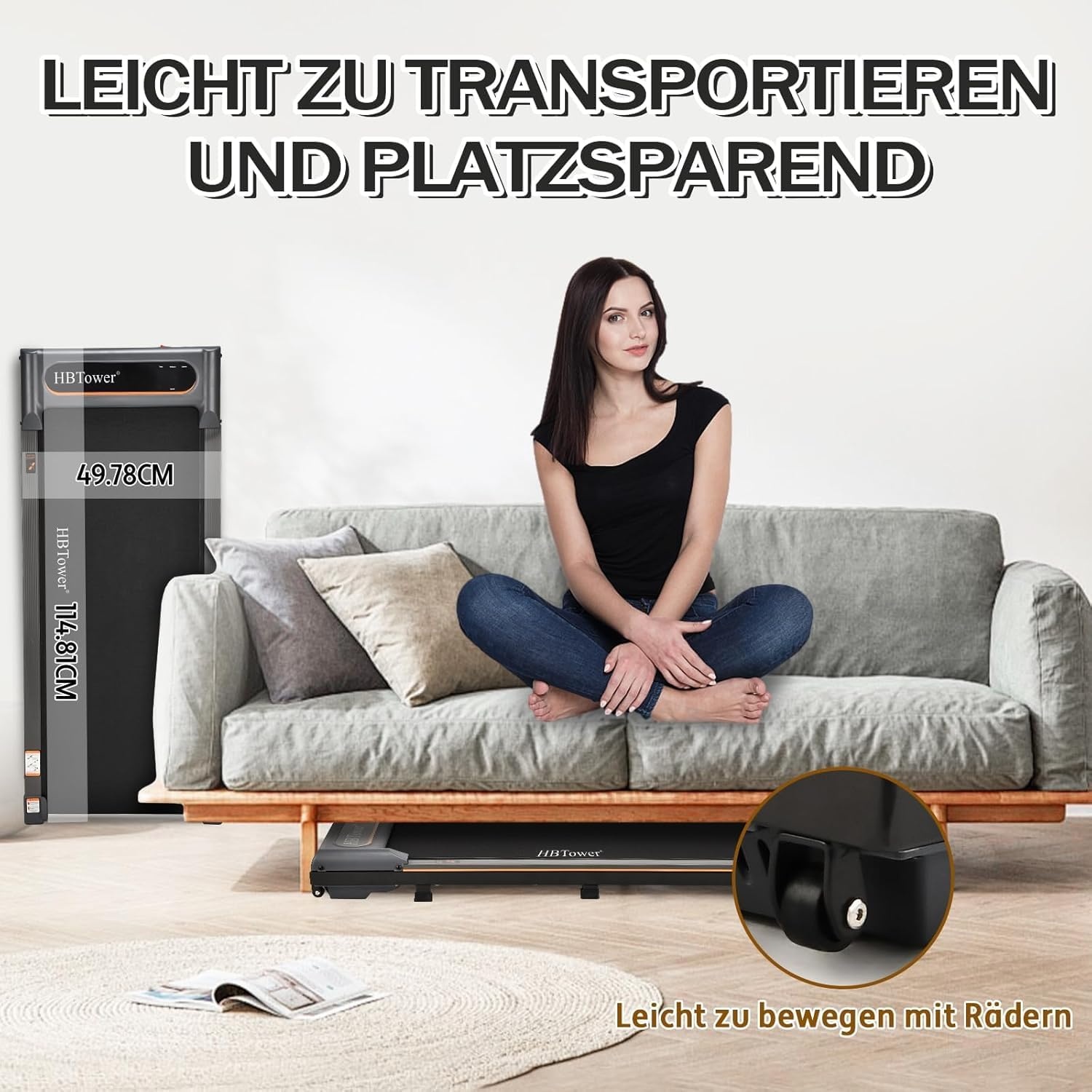 HBTower 2-in-1 Loopband Zwart - 54% Korting