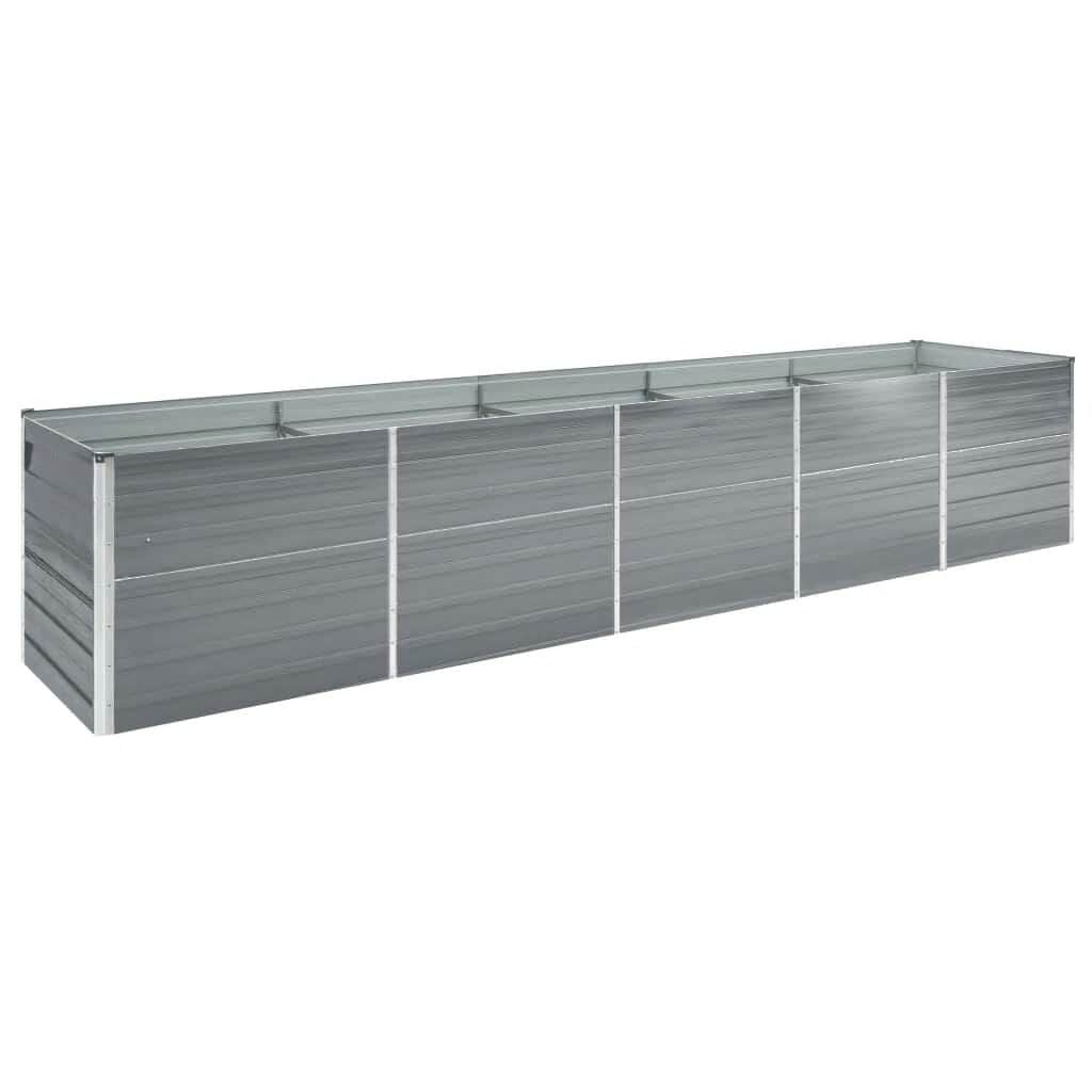 Verhoogde Plantenbak Staal Grijs 400x80x45 cm - 34% Korting