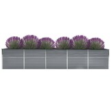 Verhoogde Plantenbak Staal Grijs 400x80x45 cm - 34% Korting