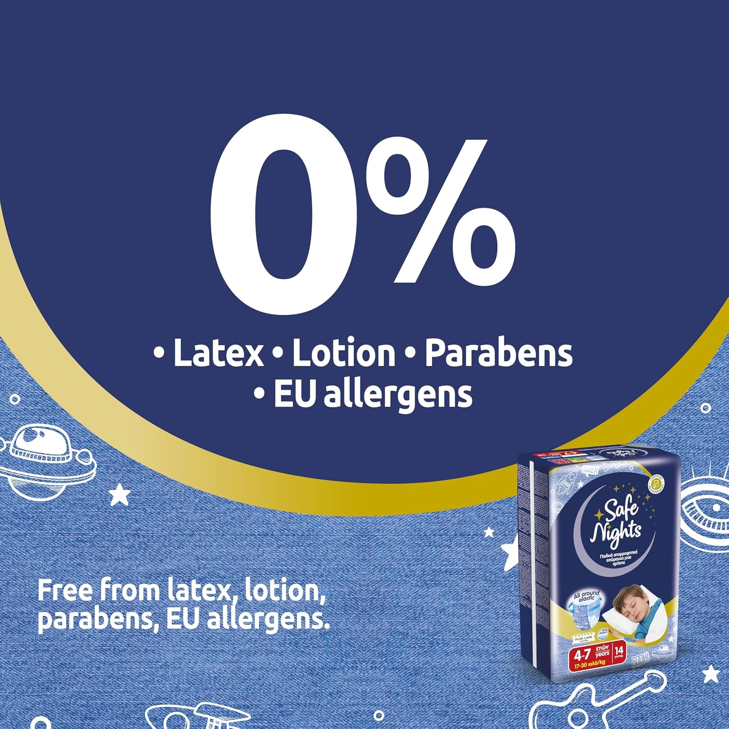 Babylino Safe Nights Broekjes Jongens (8-13 jr, 84 stuks) - 53% Korting