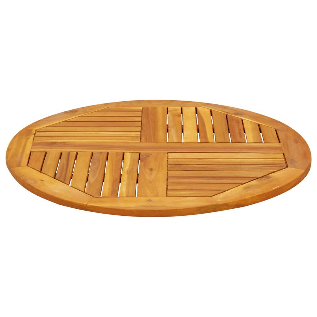 Rond Tafelblad Massief Acaciahout Ø 80x2,2 cm - 34% Korting
