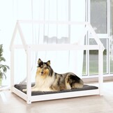 Hondenmand Grenenhout Wit 101x70x90 cm - 54% Korting