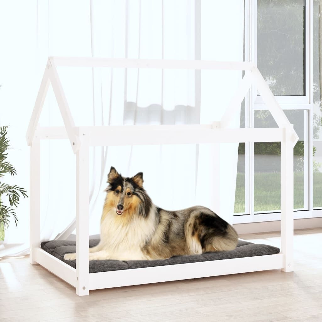 Hondenmand Grenenhout Wit 101x70x90 cm - 54% Korting