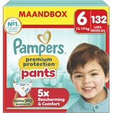 Pampers Premium Protection Pants Maat 6, 132 Luierbroekjes, 13kg-19kg, Met een 360° Pasvorm en 2x bredere zachte beschermrandjes vs. voorheen voor Ons Beste Comfort en Bescherming - Maat Maat 6 (132 Stuk)