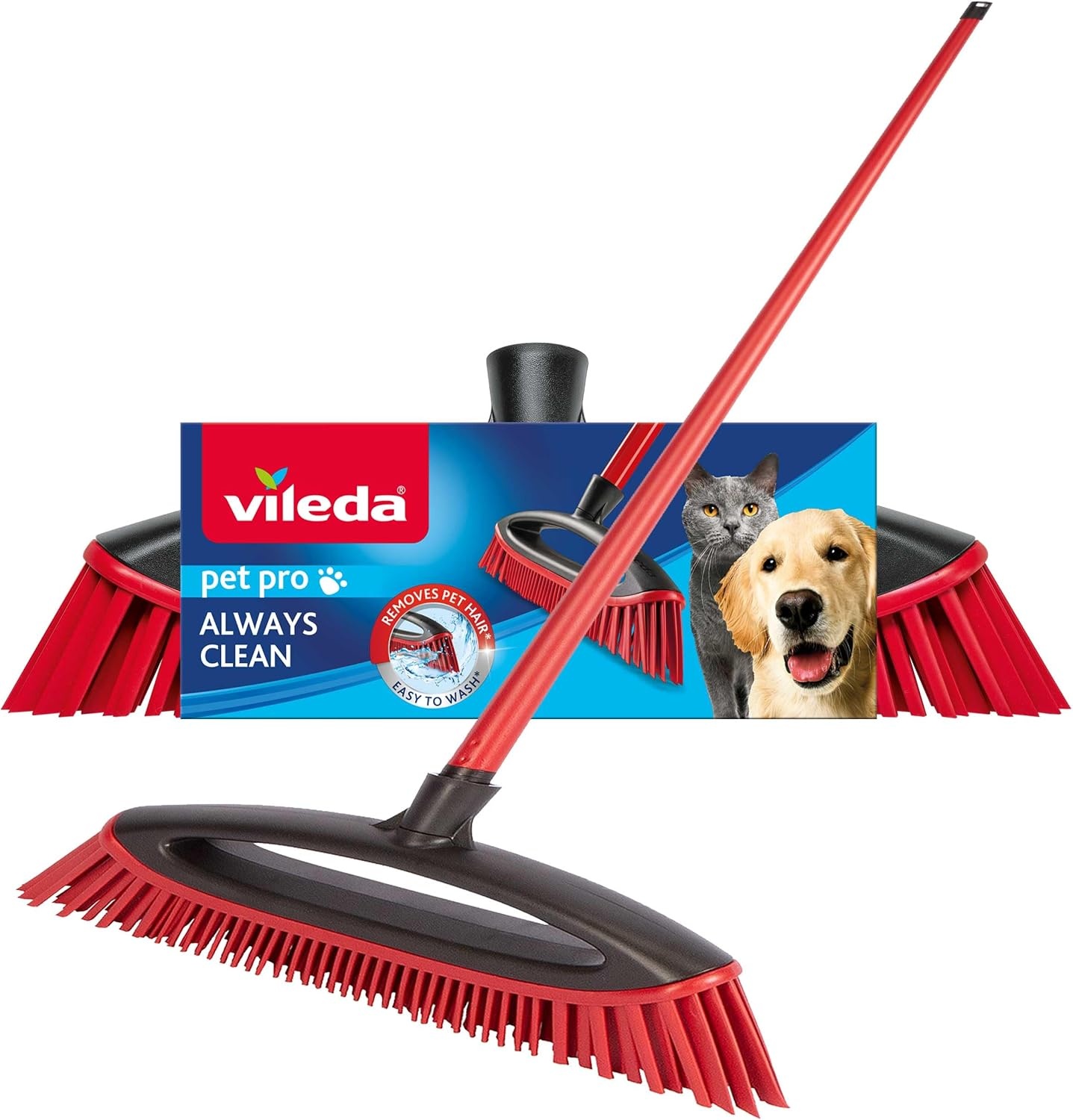Vileda Bezəm voor Dierenharen - Rood - 32% Korting