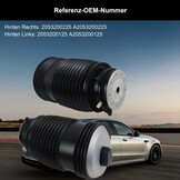 2x Achterluchtvering Mercedes W205 (2013-2020) - 35% Korting