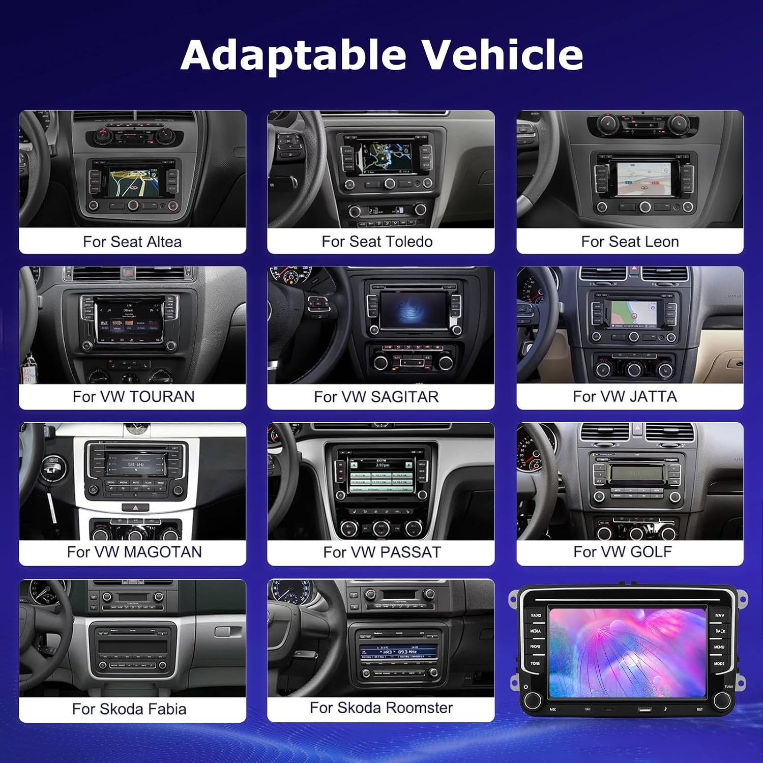 Android Autoradio 7" VW/Seat/Skoda - Apple CarPlay/Android Auto (35% Korting)