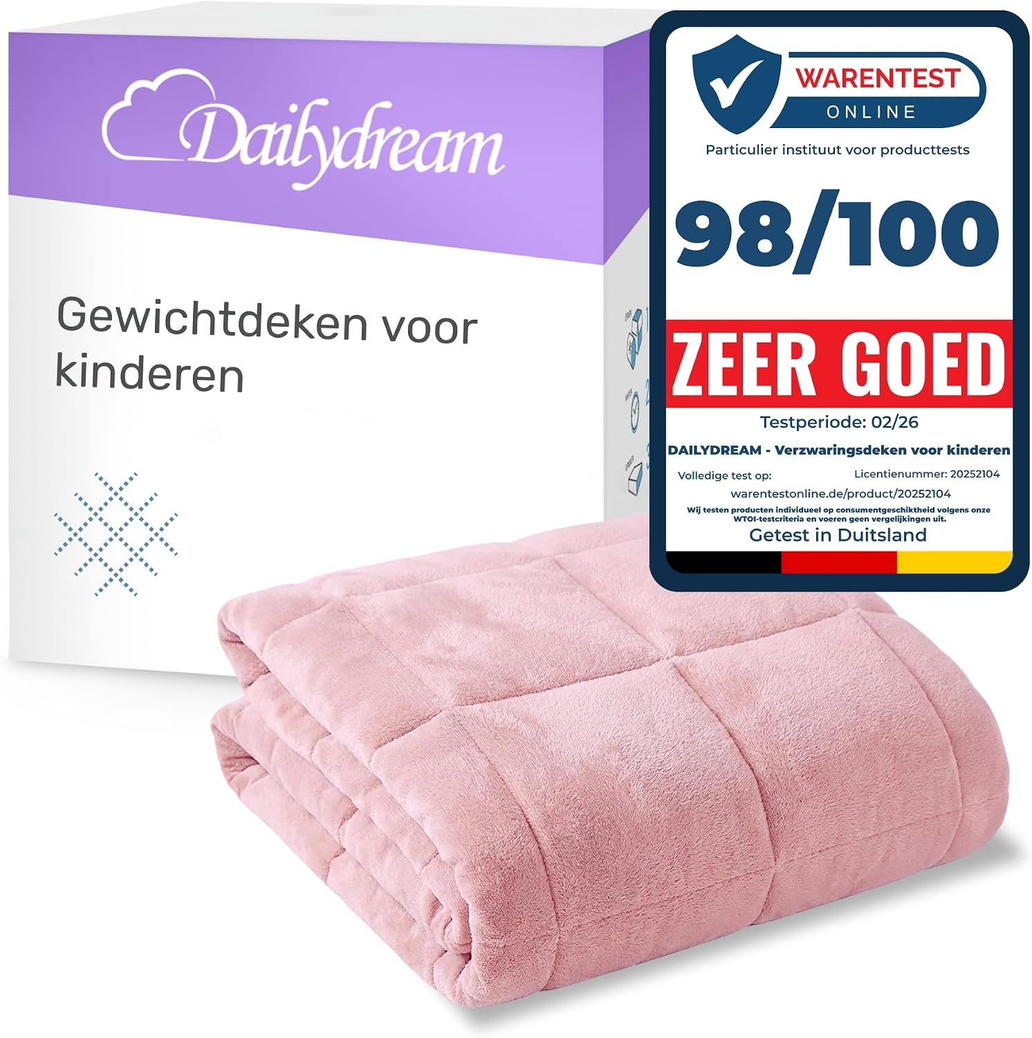 Roze Verzwaringsdeken Kinderen 90x120 cm (2.5 kg) - Hypoallergeen, 57% Korting