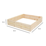 Moestuinbak Hout 80x80x30 cm - Inclusief Gronddoek - 23% Korting