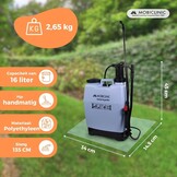 Mobiclinic®, Sproeirugzak, Fumibug, 16 L, Tuinieren, Pompdruk, 4 Verstelbare Spuitmonden, Lichtgewicht 2 kg, Spuit, Irrigatie, Ongediertebestrijding, Plantenverzorging, Fumibug